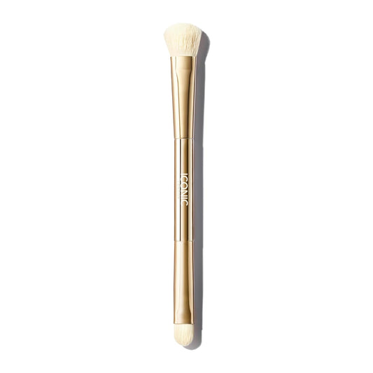 ICONIC LONDON Concealer Duo Brush | Two Sided Makeup Brush, Buff and Blend, Perfect for Liquid and Cream Products, Cruelty Free
