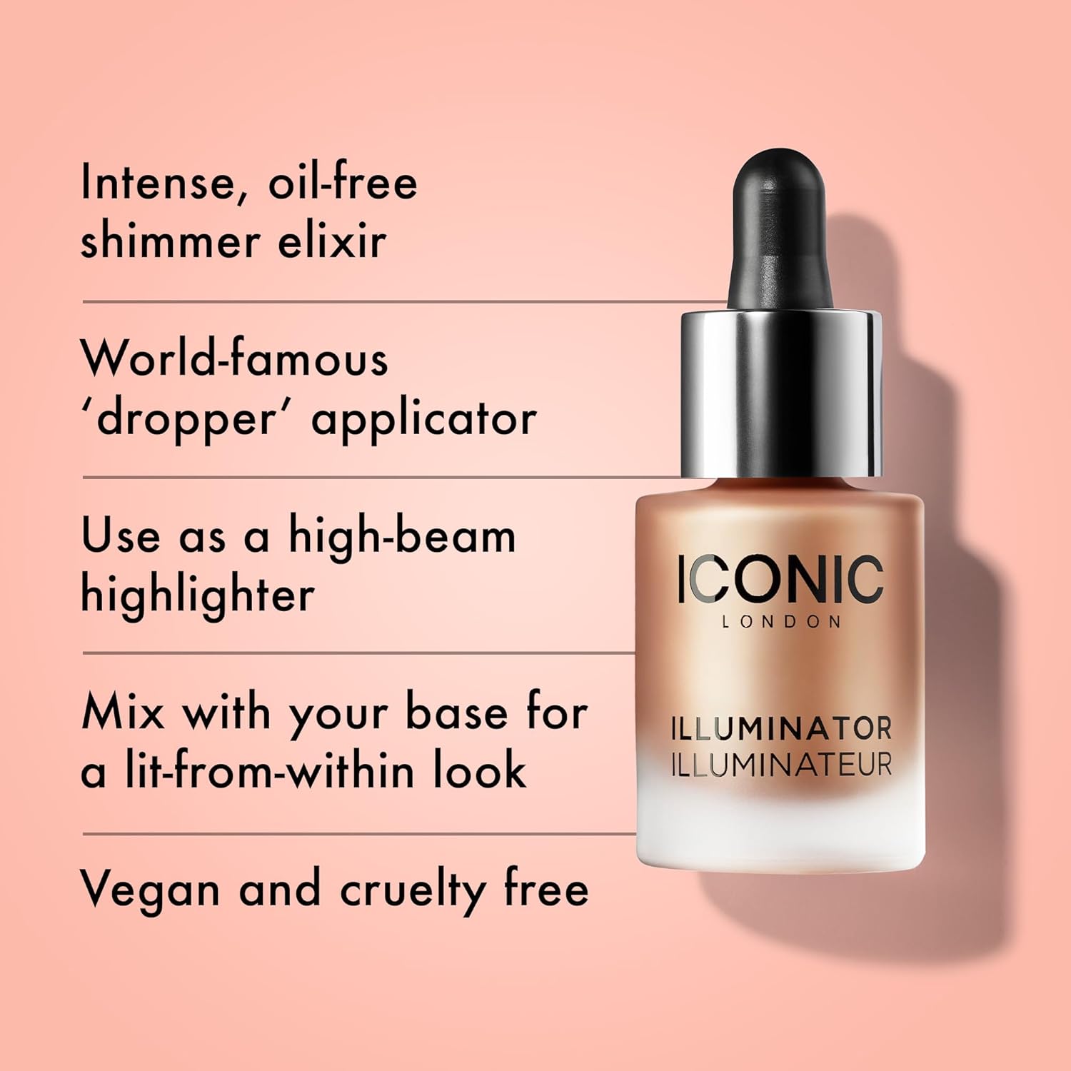 ICONIC LONDON Illuminator | Liquid Highlighting Drops for a Radiant Glow, Cruelty-Free, Vegan Makeup