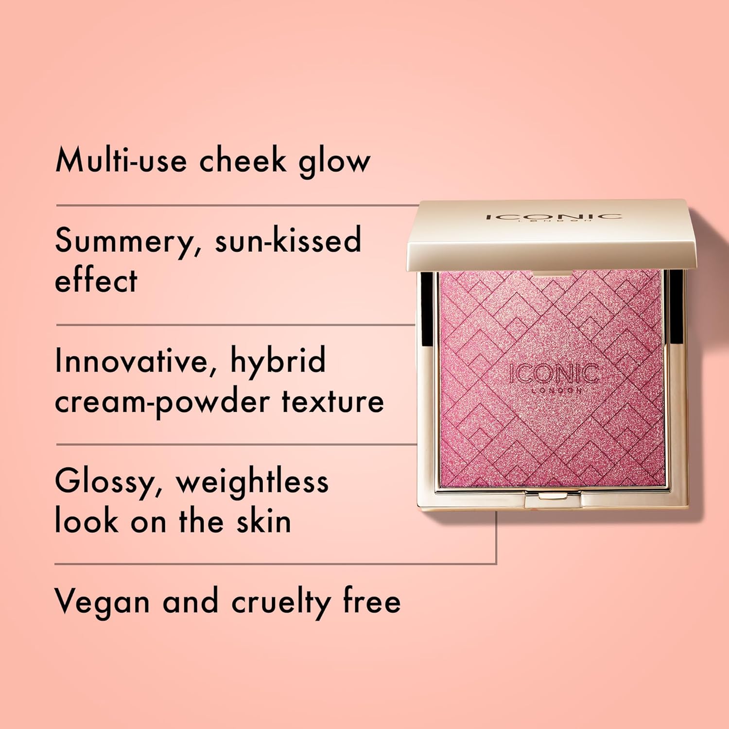 ICONIC LONDON Kissed by the Sun | Multi-Use Blush, Bronzer, & Highligher, For All Skin Types, Cruelty-Free, Vegan Makeup
